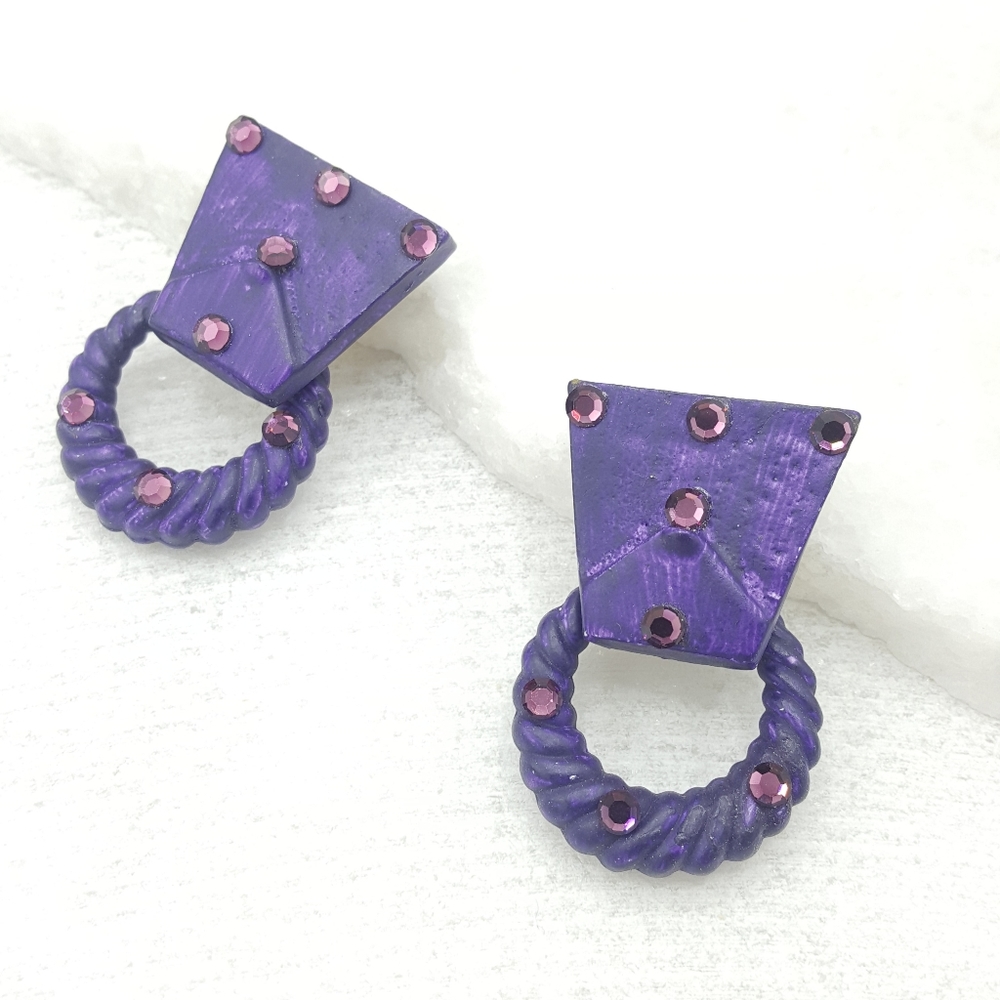 Host Pickjeff Lieb Purple Interchangeable Earrings - image 2